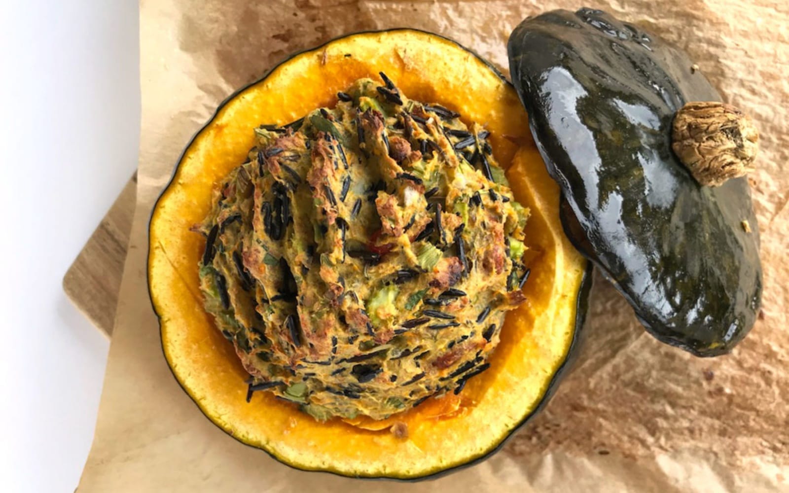 Stuffed kabocha squash