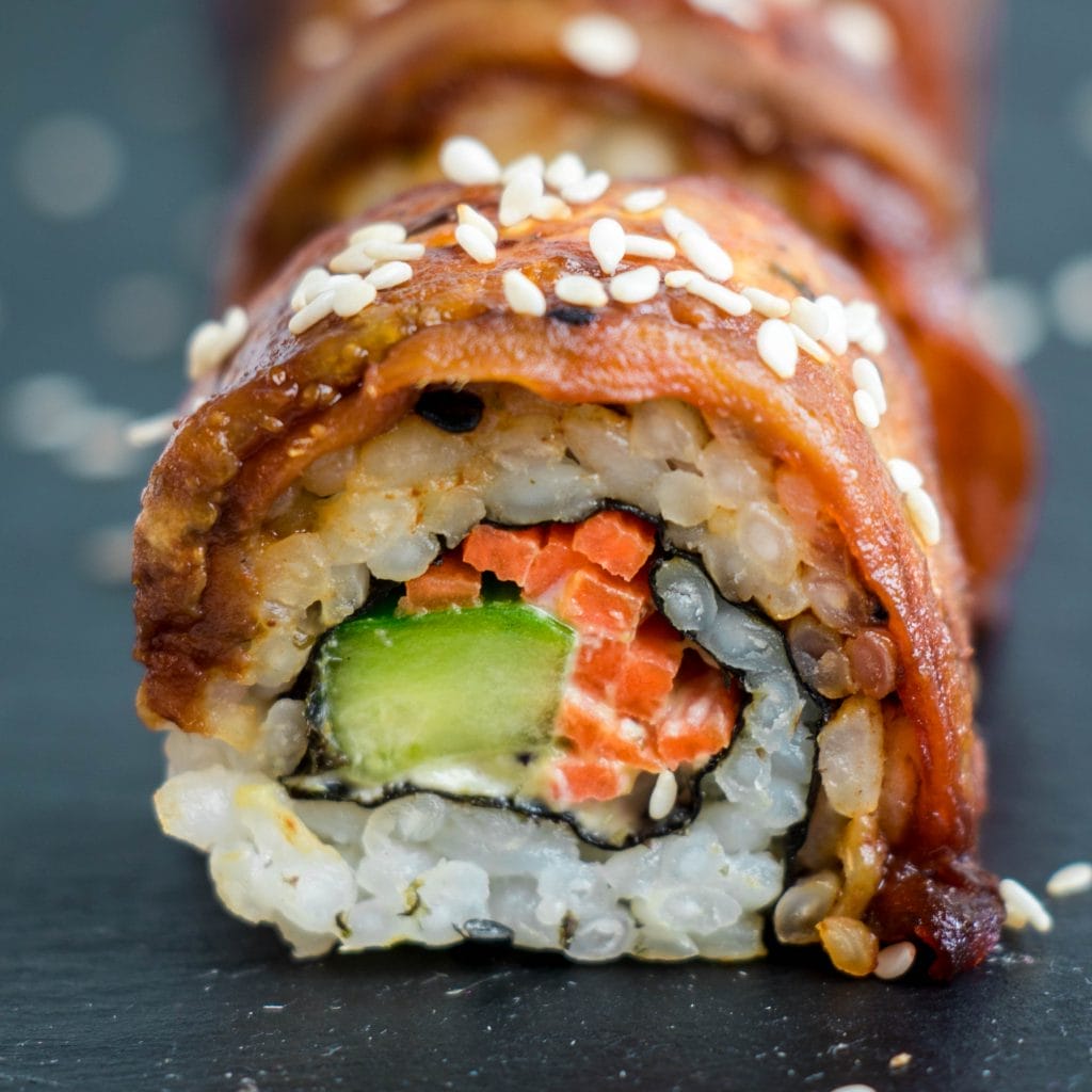 Vegan Eggplant Dragon Roll