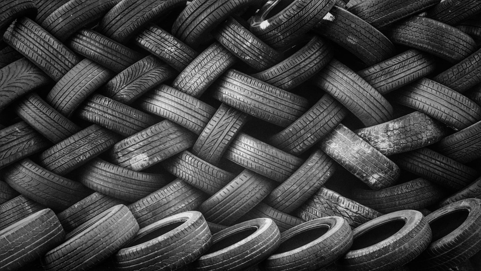 Tires Piled on top of each other