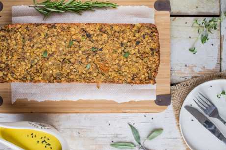 Simple vegan lentil loaf