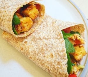 Vegan Tofu Peanut Wrap