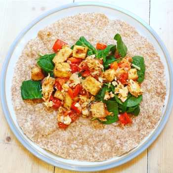 Vegan Tofu Peanut Wrap