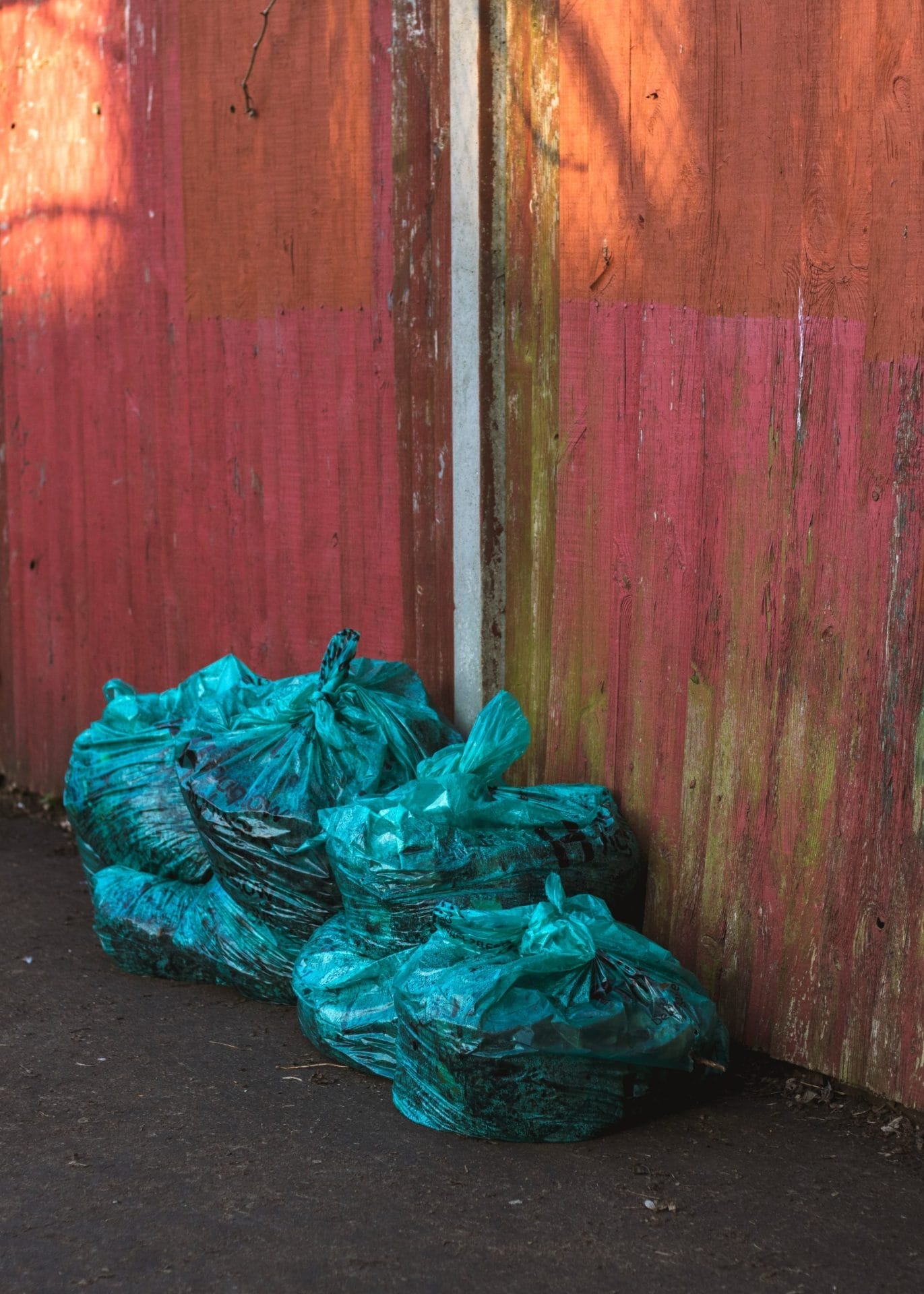 Trash Bags Waiting for Collection