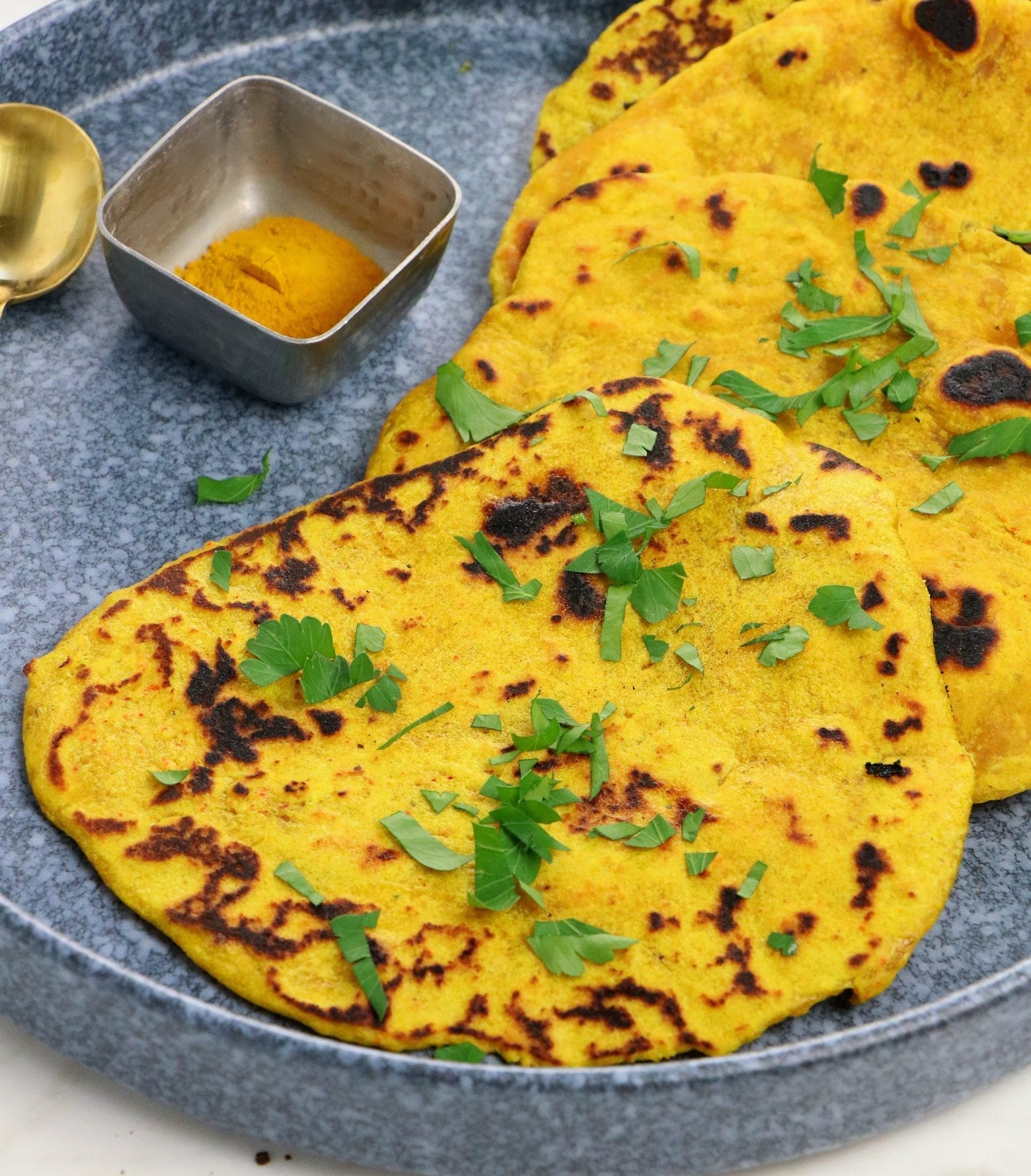 Tumeric Flatbread with spices