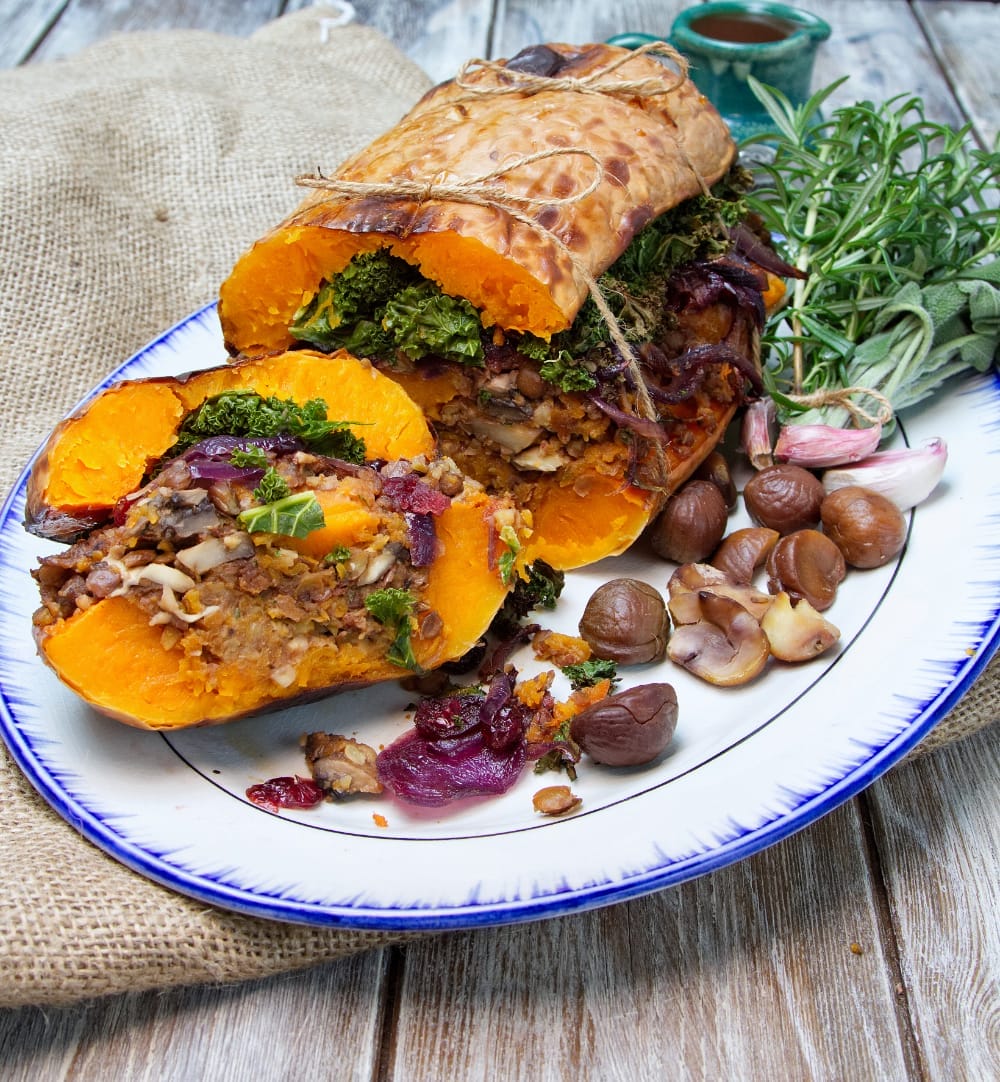 vegan gluten free stuffed squash