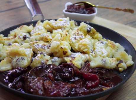 vegan Kaiserschmarren With Roasted Plums