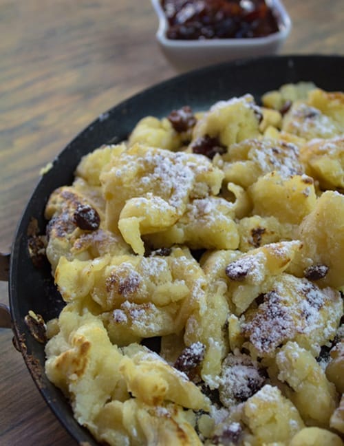 vegan Kaiserschmarren With Roasted Plums