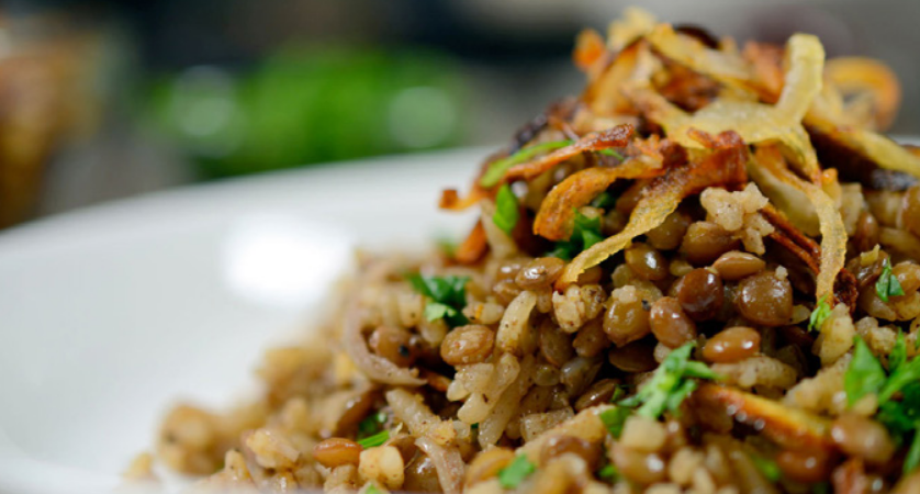 Vegan Middle Eastern Lentils and Rice