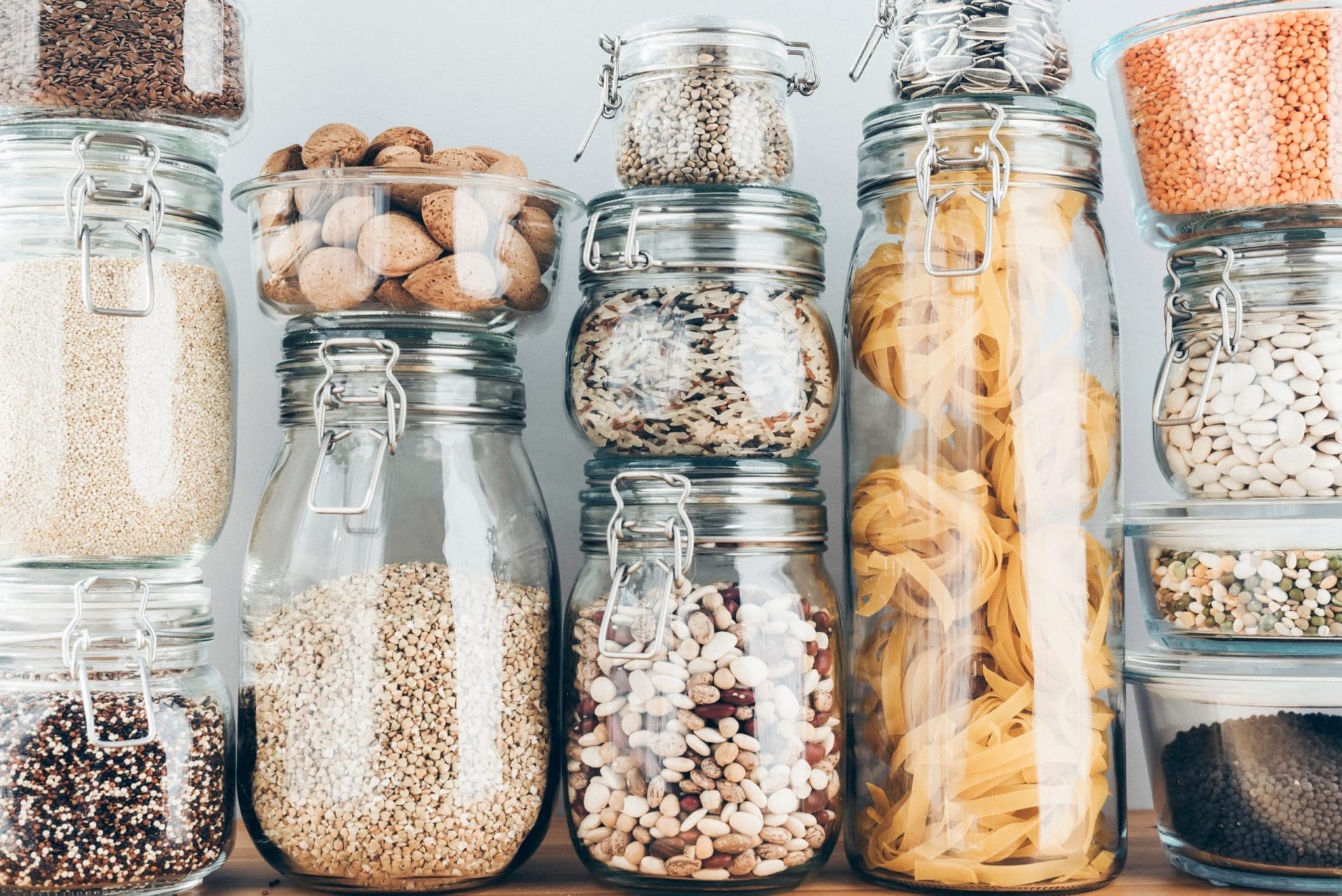 jars full of dry food