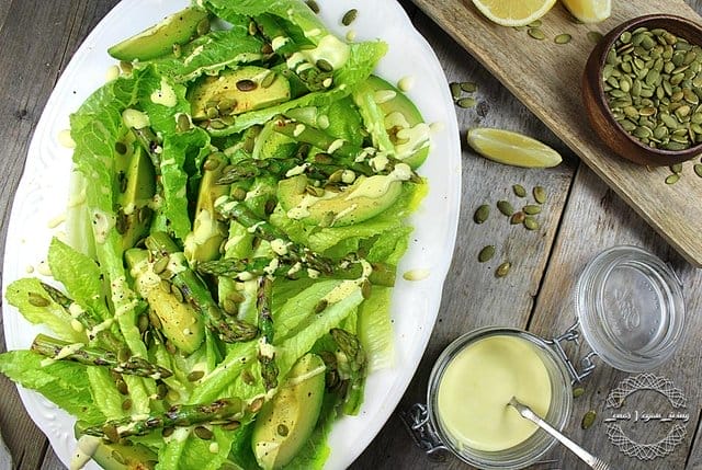 Vegan Green Keto Salad healthy leafy greens