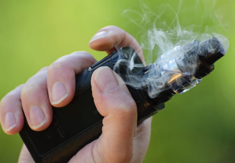 vaping product in hand