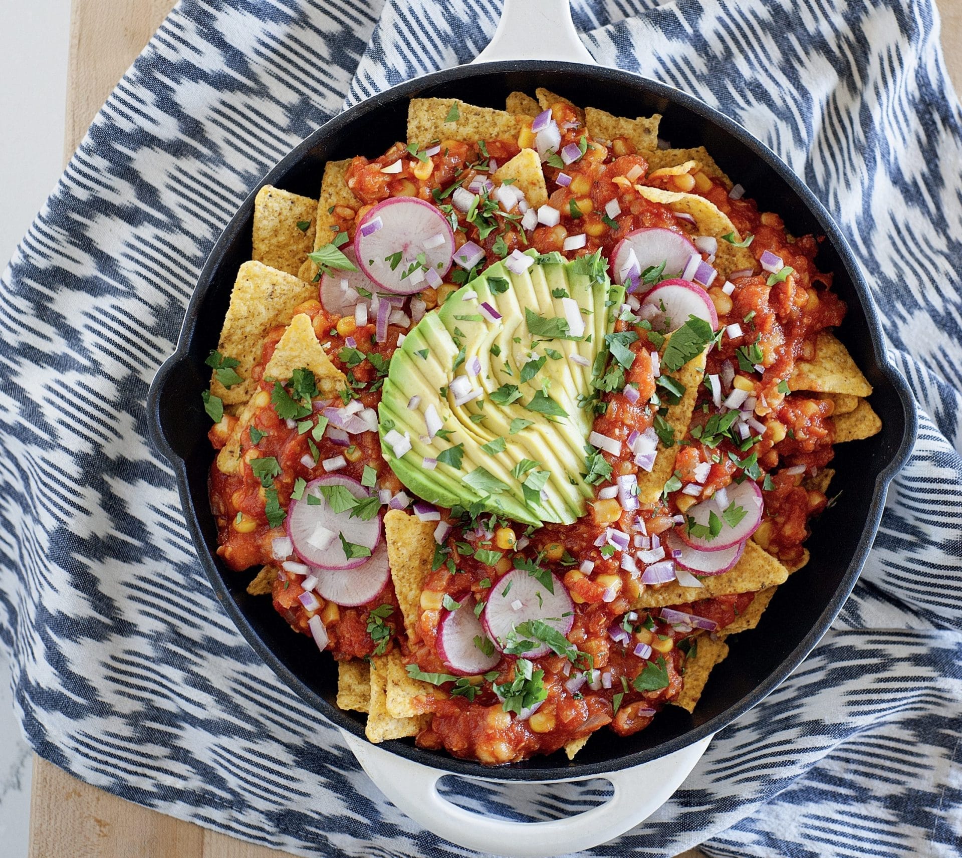 Skillet Chickpea Chilaquiles
