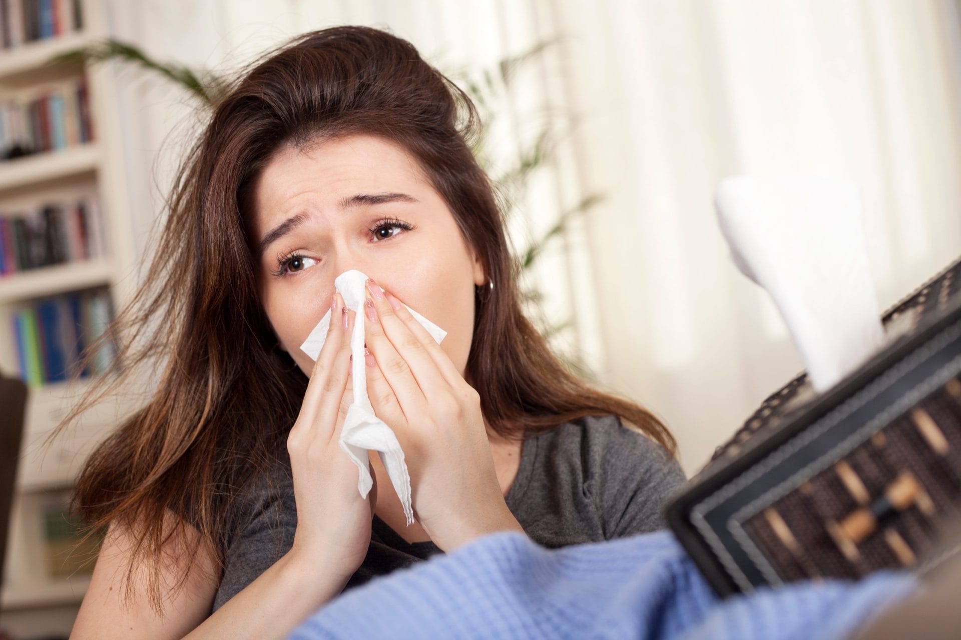 Woman with Flu