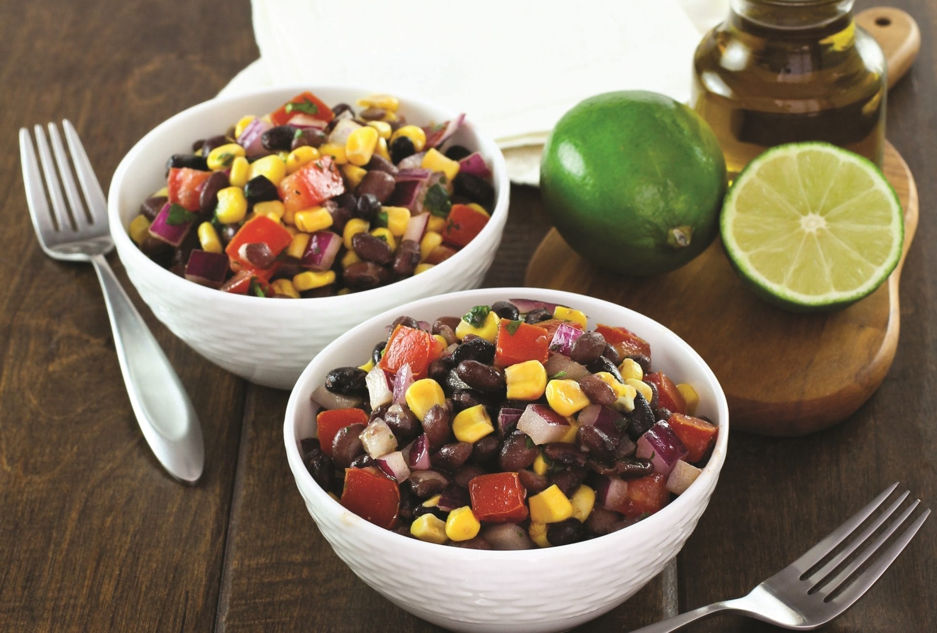 black bean and corn with tomato relish