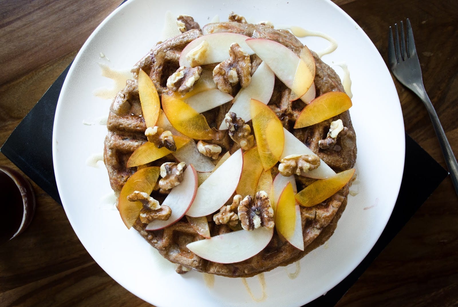 Summer Stone Fruit Waffles