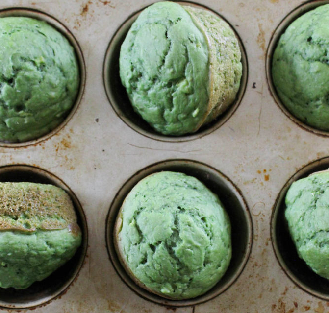 Lemon Matcha Muffins