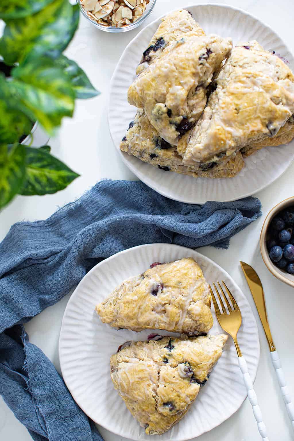 Blueberry Almond Breakfast Scones