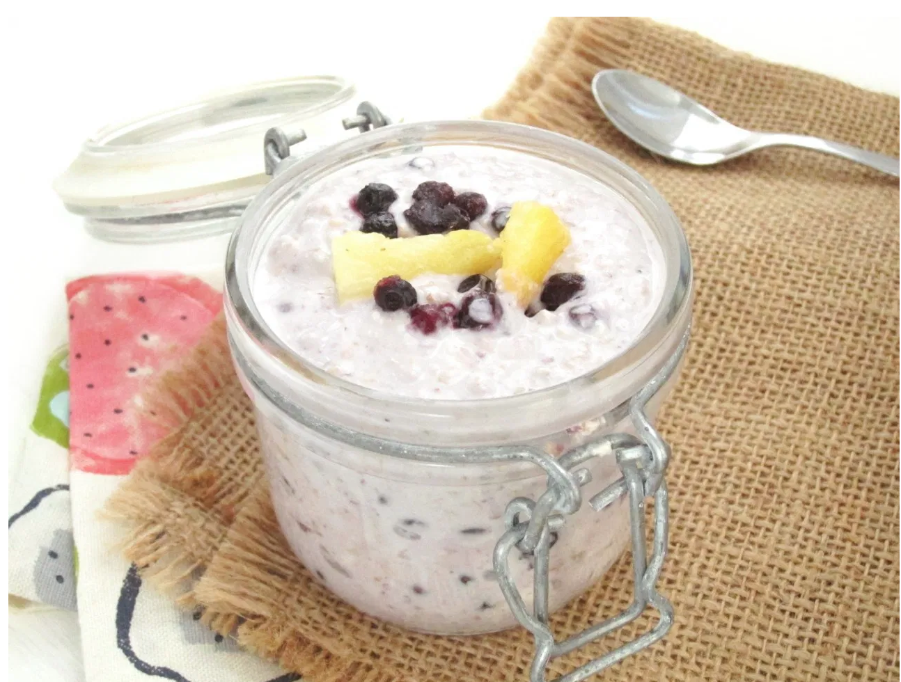 blueberry pineapple overnight oatmeal