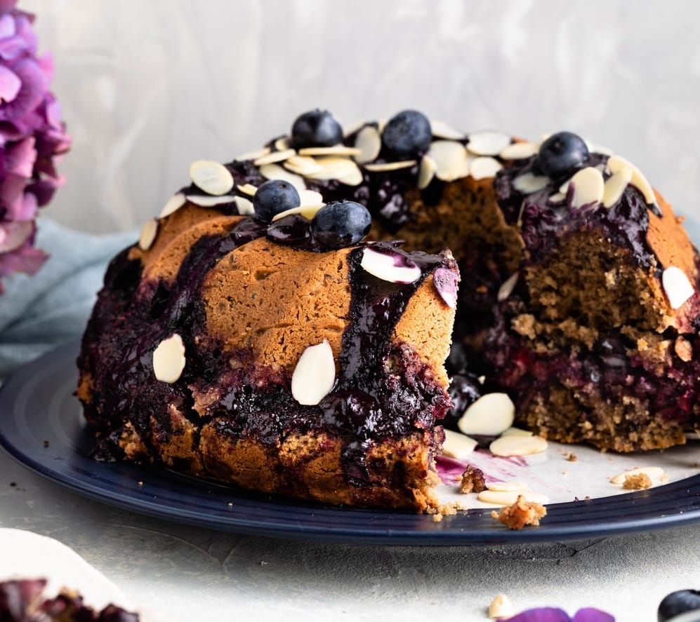 Blueberry Almond Bundt Coffee Cake