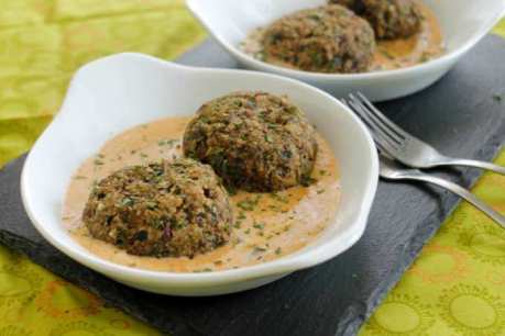 Freezer Friendly Eggplant Meatballs