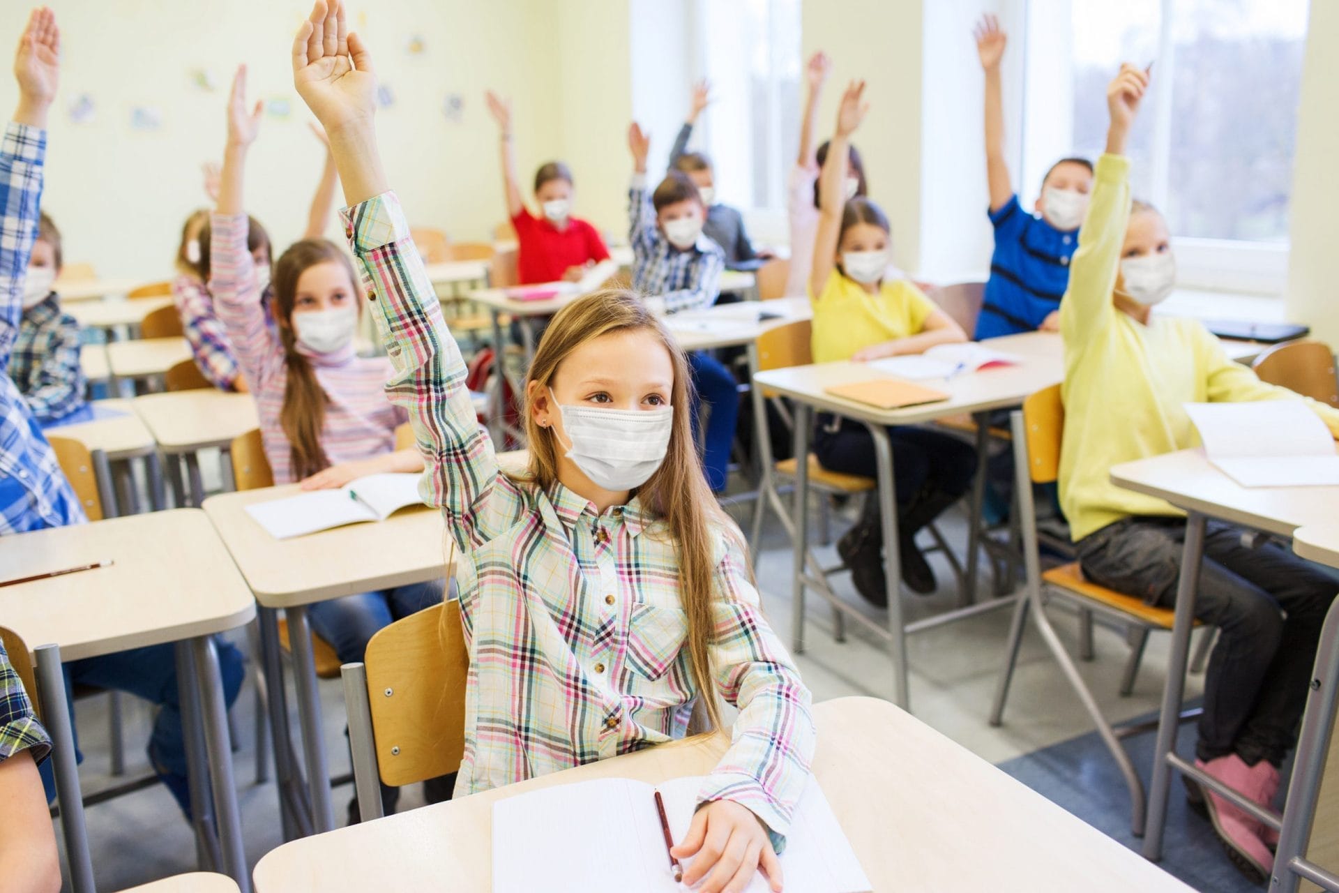 Kids in Schools with Masks