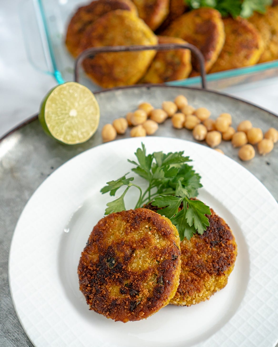 Chickpea + Pumpkin Fritters