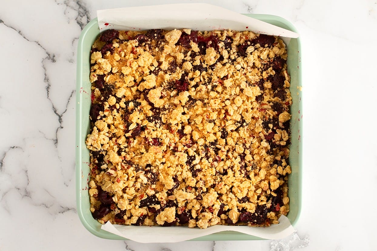 End of Summer Cherry Crumb Bars