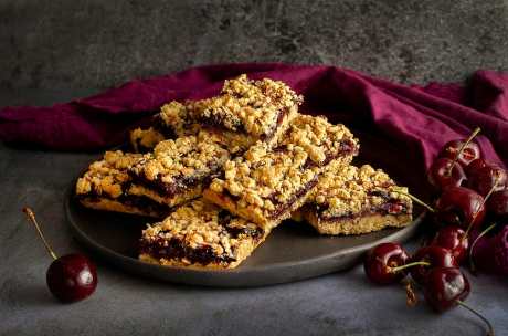 End of Summer Cherry Crumb Bars