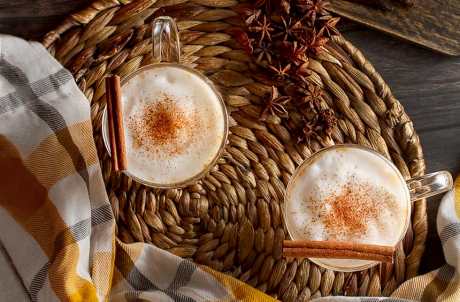 Vegan pumpkin spice latte