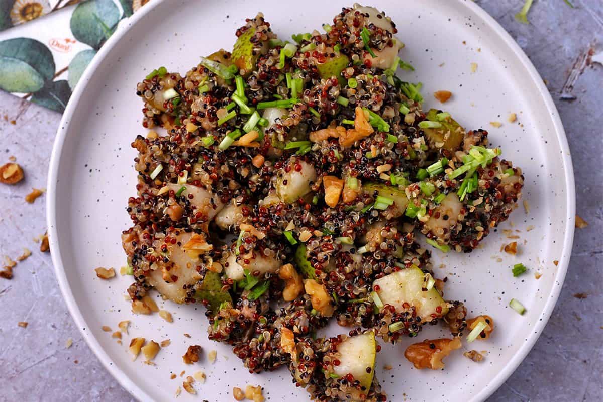 Rainbow Quinoa and Pear Salad