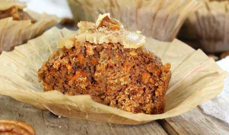 Festive Carrot Cake Muffins with Maple Curd & Pecans