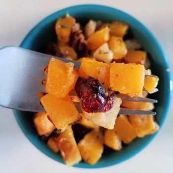 Butternut Squash Apple Cranberry Gratin