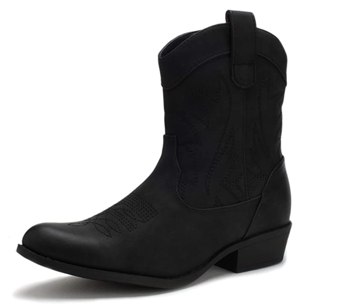 PEPPEP Western Cowgirl Cowboy Ankle Boots