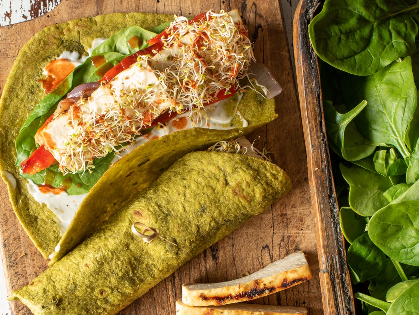 Grilled Vegetable and Tofu Wrap