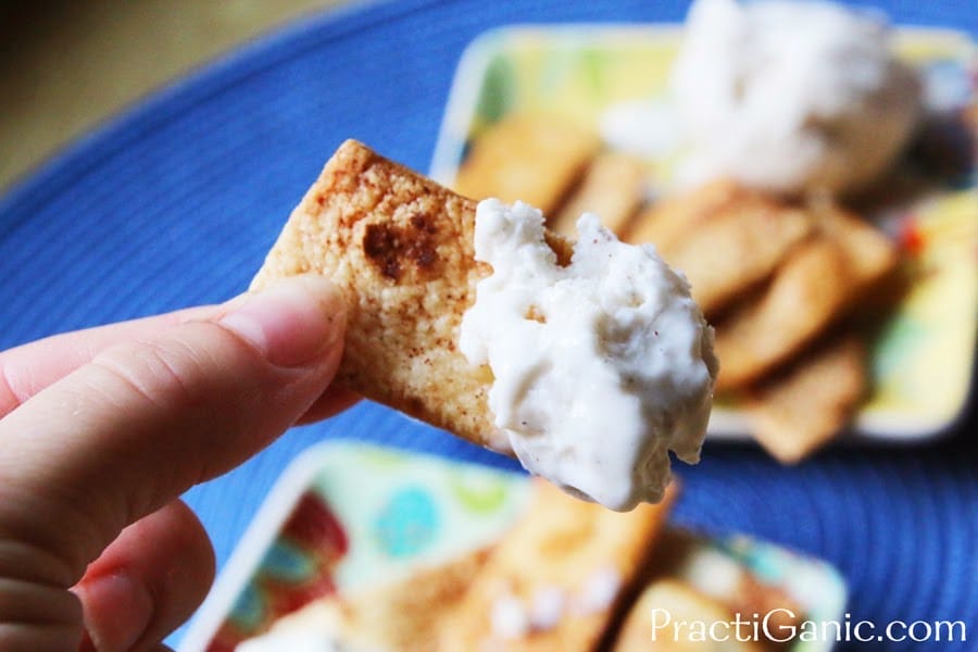 Maple Ice Cream with Cinnamon Crisps