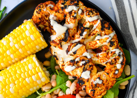 Harissa Butter Grilled Cauliflower Steaks