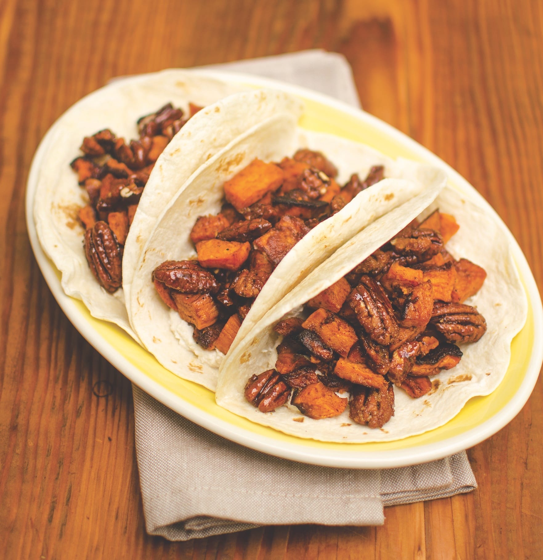 thankful sweet potato pie tacos