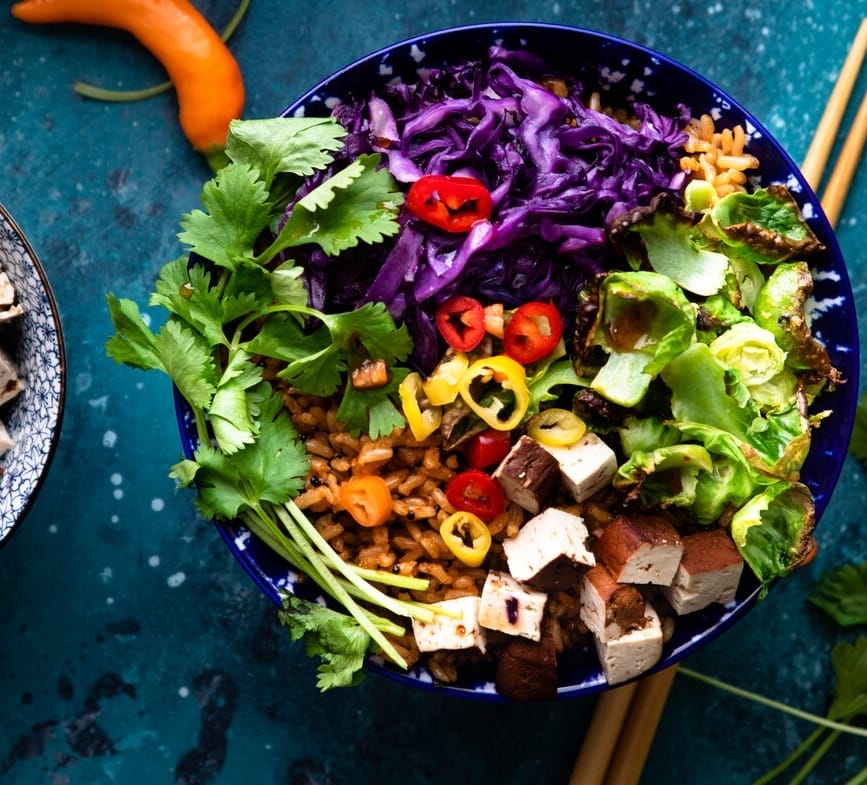 Veggie Bowl with Braised Tofu