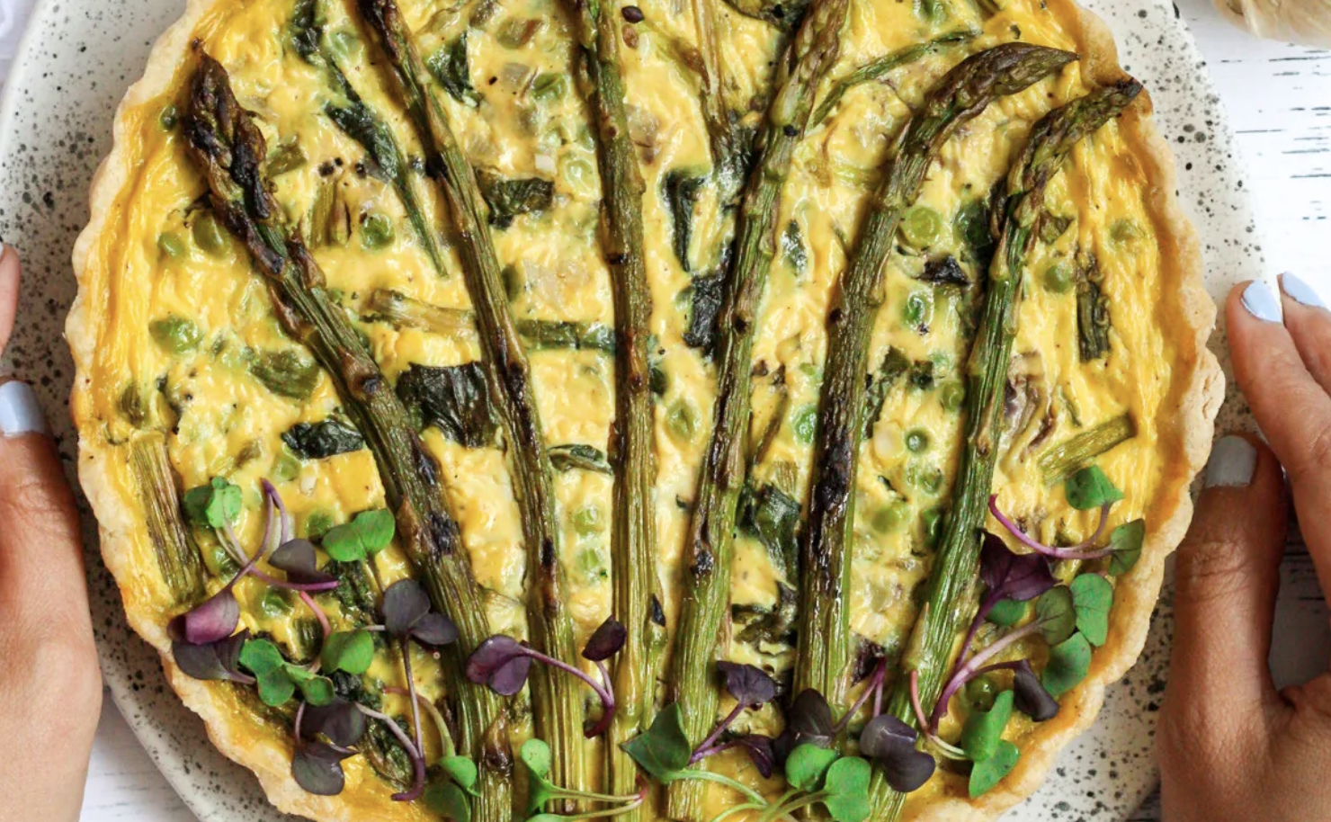 Vegan Asparagus Quiche