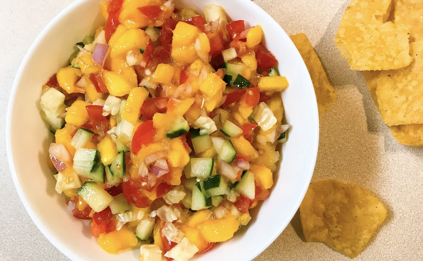 Fresh Cucumber and Mango Salsa