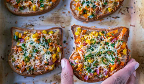 Vegan Chilli Cheese Corn Toast