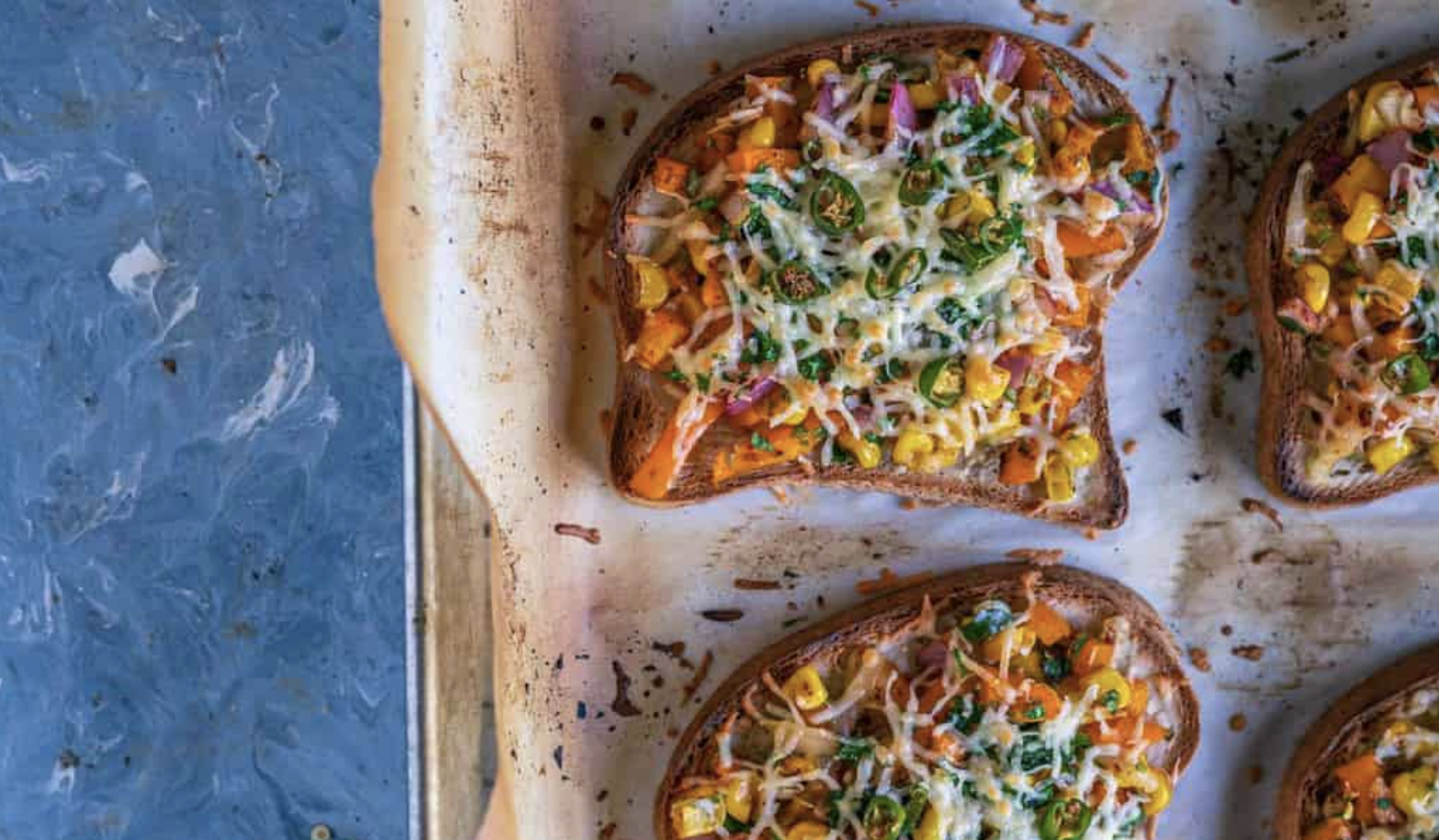 Vegan Chilli Cheese Corn Toast