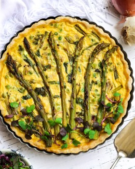 Vegan Asparagus Quiche