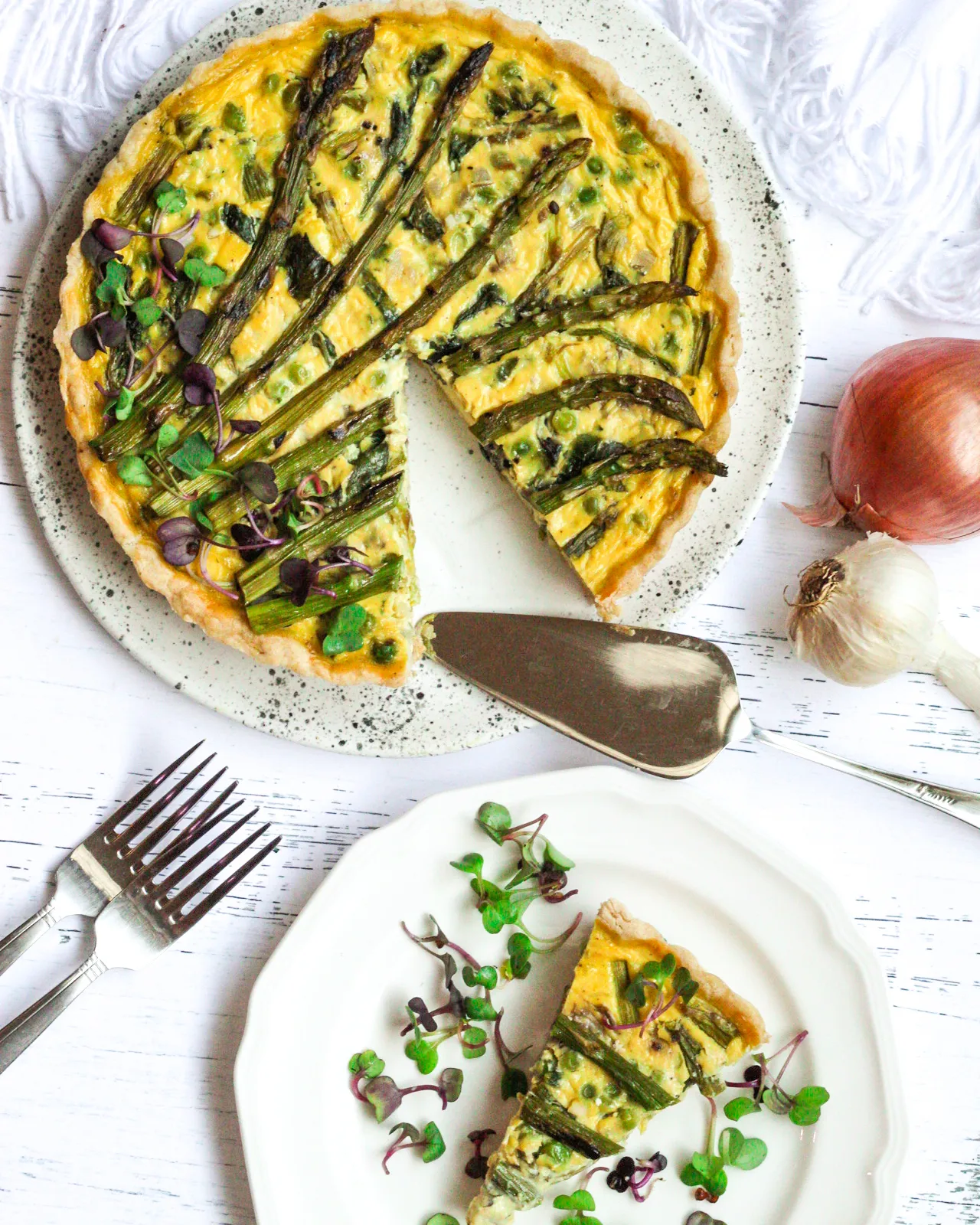Vegan Asparagus Quiche