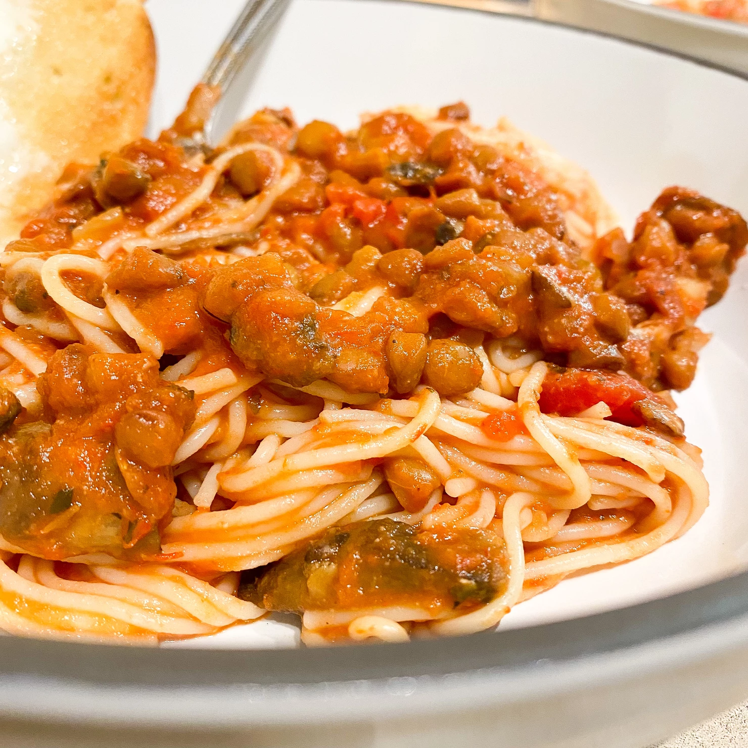 Lentil Mushroom Bolognese
