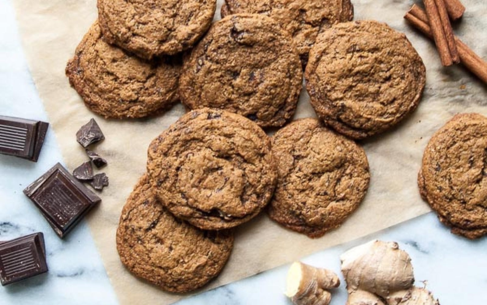 Dark Chocolate Pumpkin Gingersnaps 