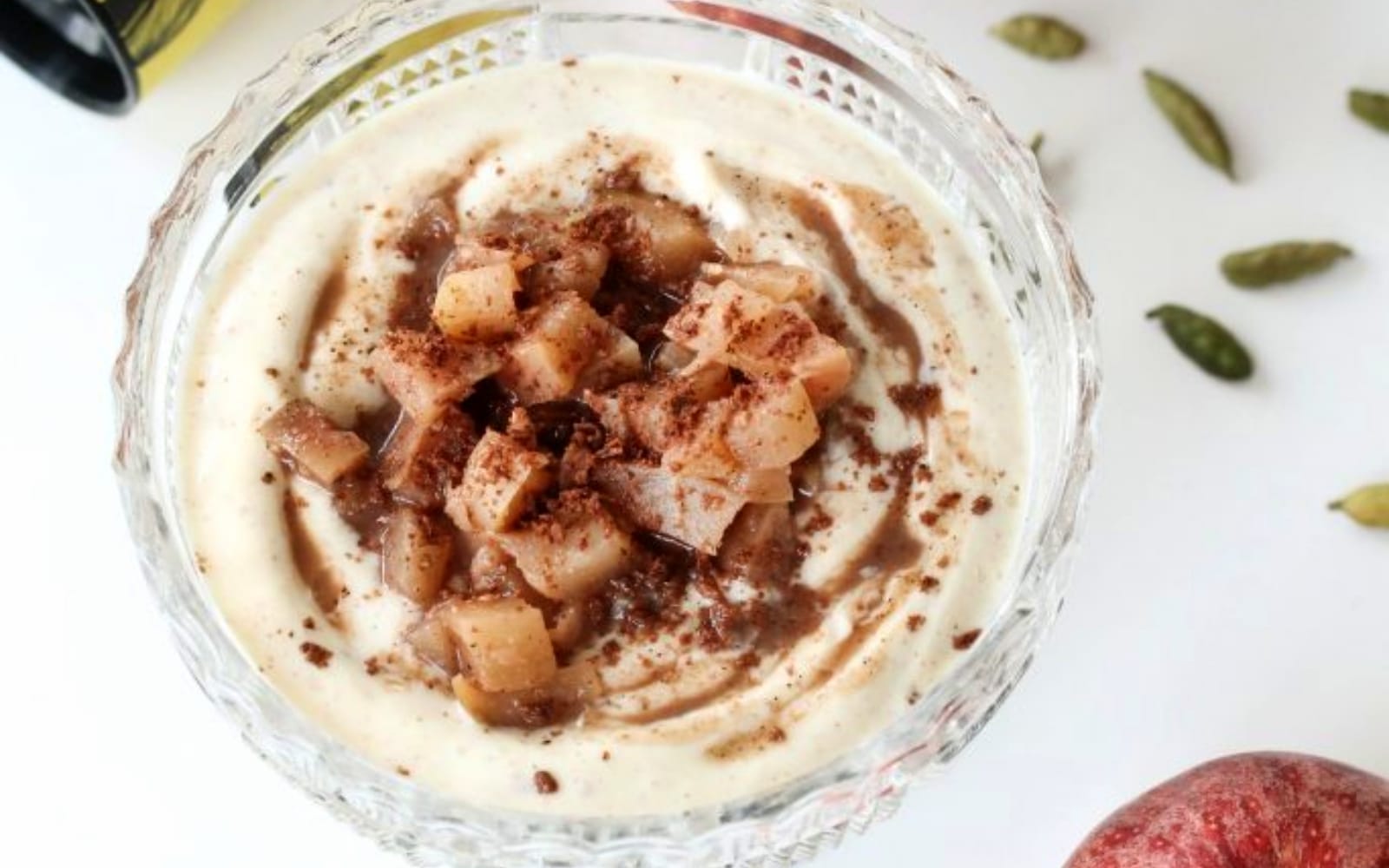 Maple Silk Cr&egrave;me With Baked Apple Cubes 