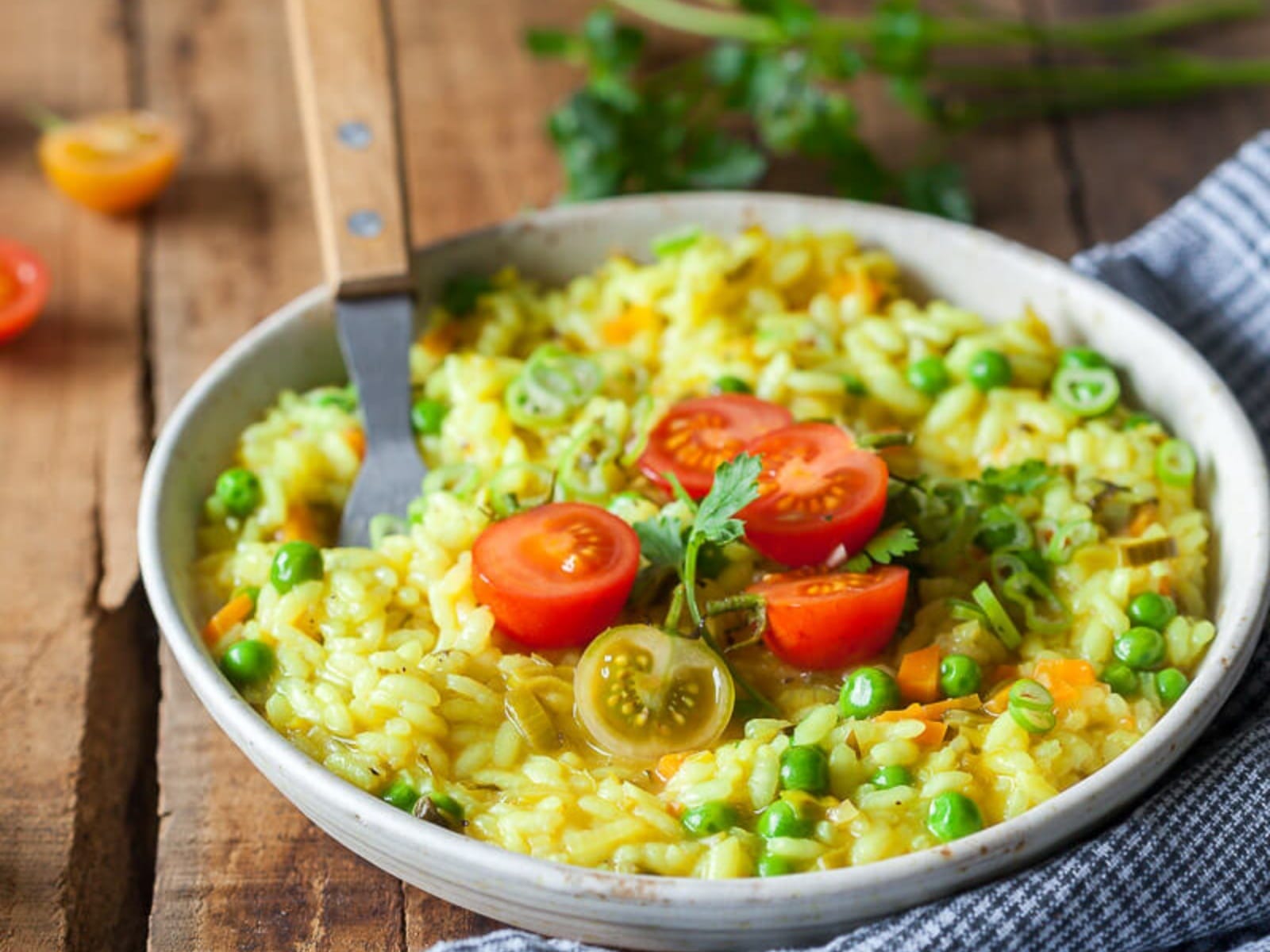 Turmeric Leek Risotto