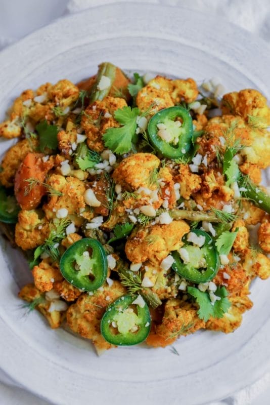 Cauliflower and Squash Turmeric Dijon