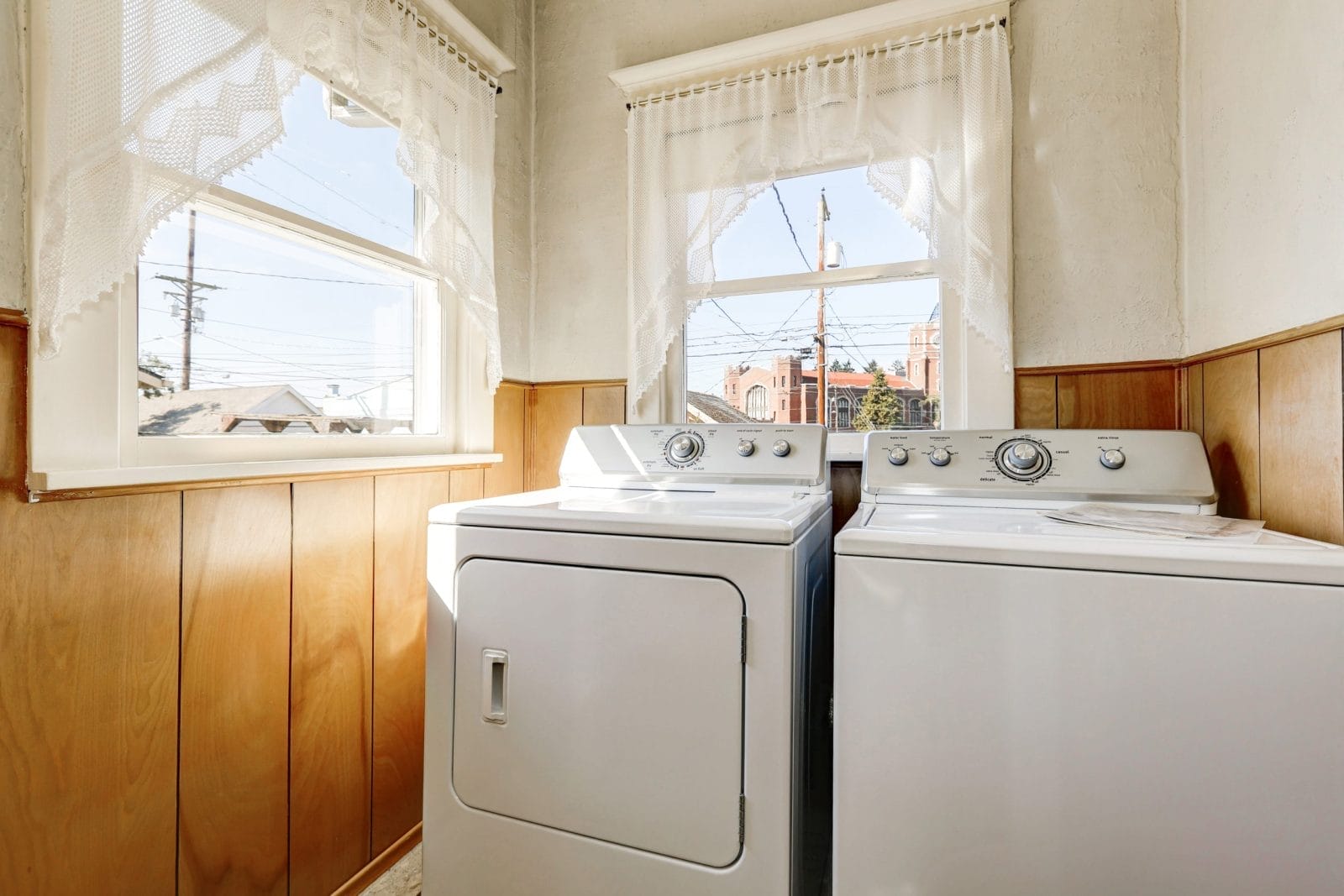 A washer and dryer in a home